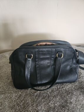 Aimee Kestenberg Black Pebbled Leather Satchel